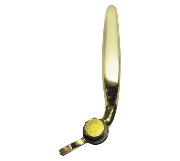 Euro Brass Window Casement Handle - Brass (Left hand)