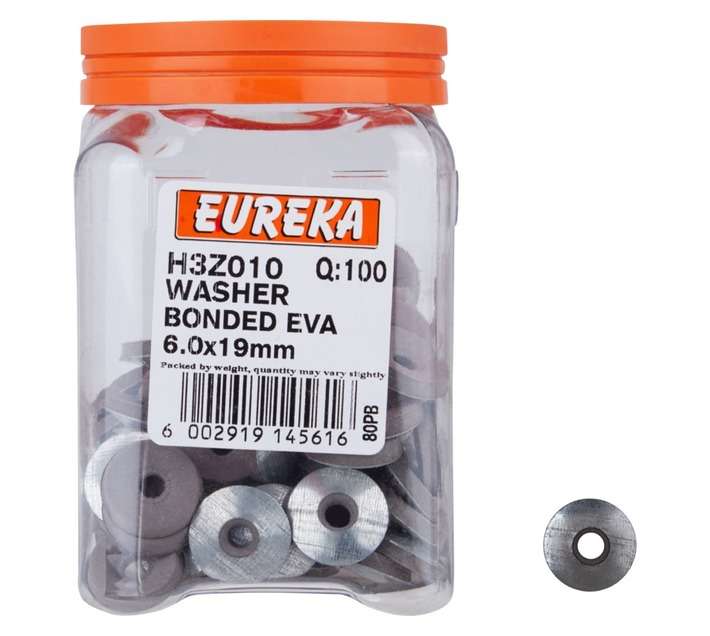 Eureka 100 x Bonded EVA Washers (6 x 19mm)