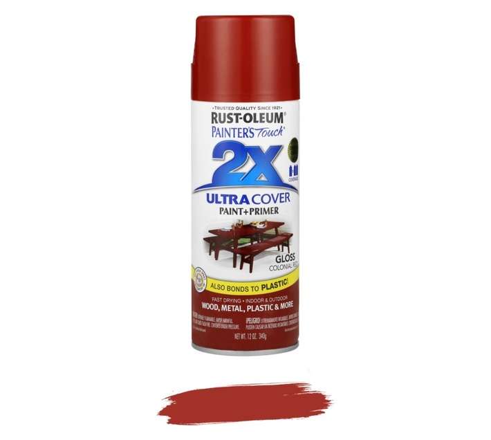 Rust-Oleum Spray Paint Touch 2X Ultra Cover - Gloss Colonial Red (340g)