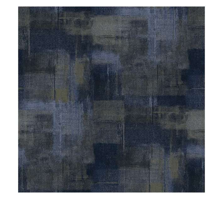Fired Earth Brushed Wallpaper - Blue (10m x 530mm)