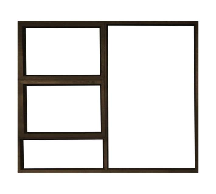 Prestige Top Hung Aluminium Window 2 Vents - Bronze (1490 x 1790mm)