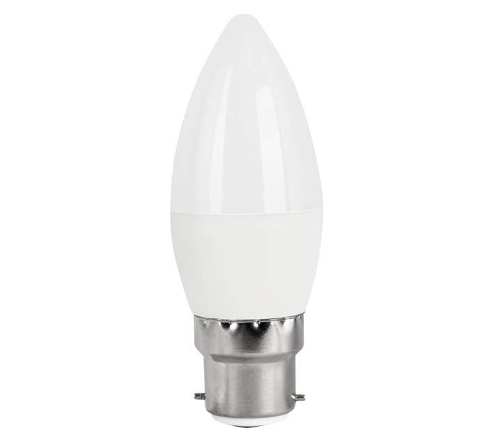 Lightworx 4 x LED B22 Candle Bulbs - Cool White (3w)