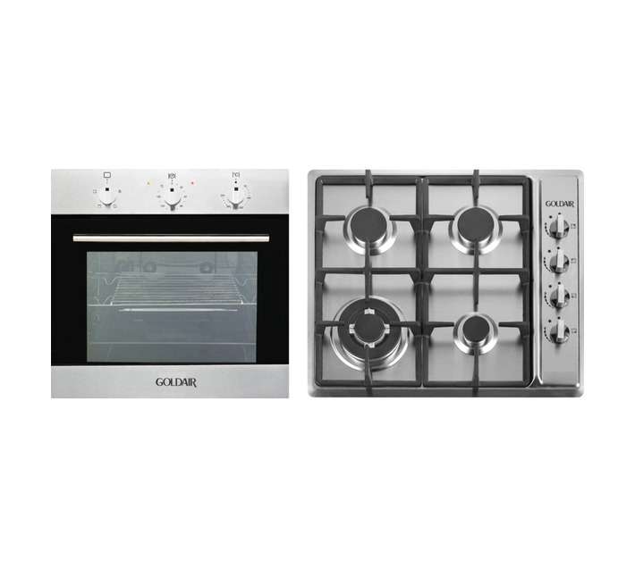 Goldair Electric Oven and Gas Hob Silver GGOP-540