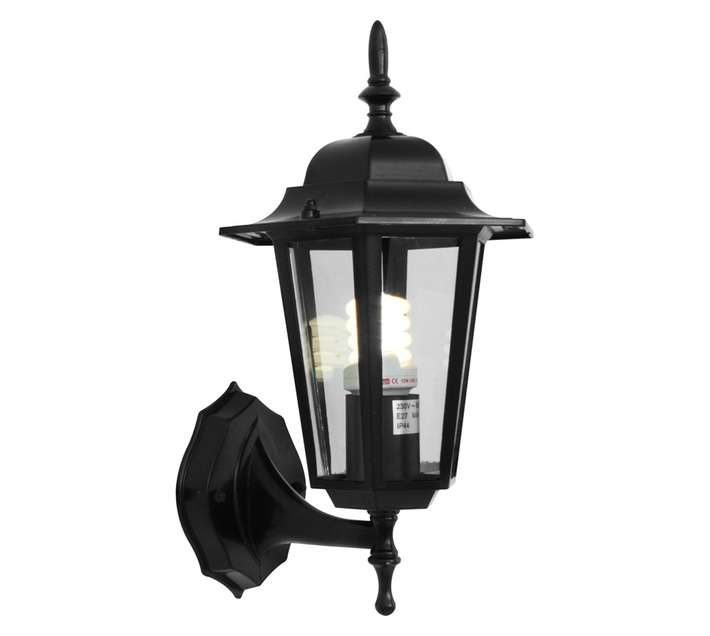 Eurolux O15B 6 Panel Up Facing Lantern - Black (60W)