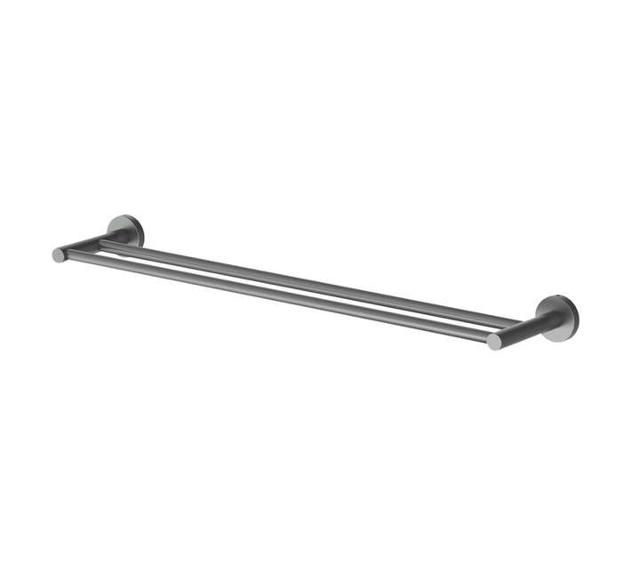 DBL TOWEL RAIL - BR GUN GRY