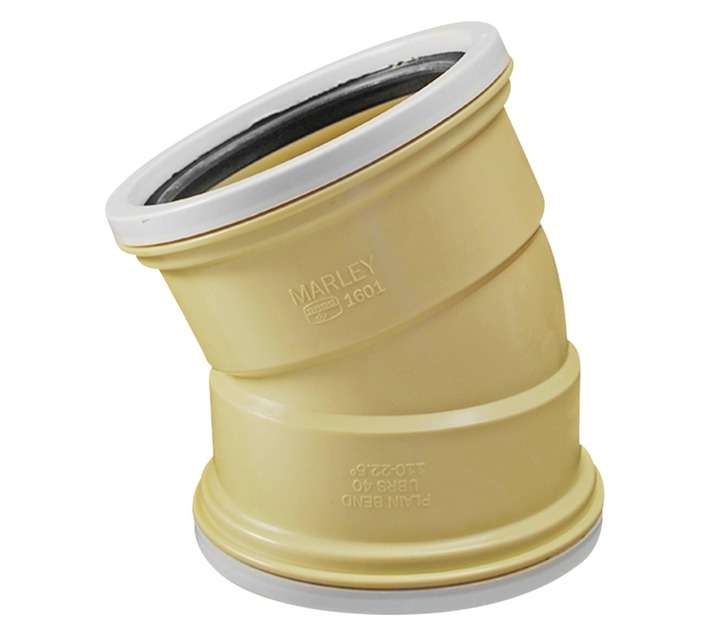 Marley Pipes Underground PVC Plain Bend Double Socket (110 x 1.5mm)