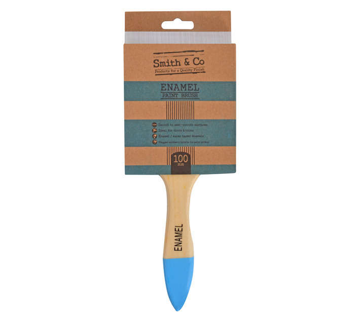 Smith and Co Enamel Paint Brush - Blue (100mm)