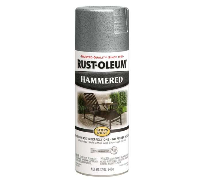 Rust-Oleum Spray Paint Stops Rust - Hammered Silver (340g)