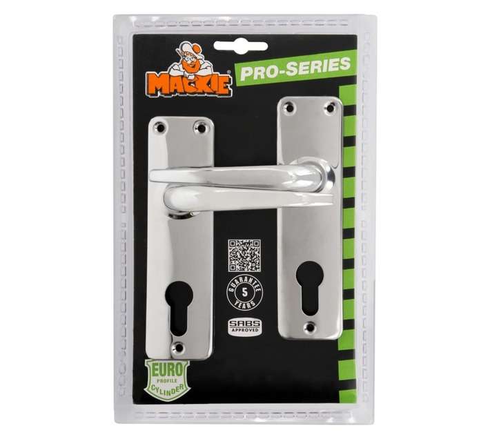 Mackie Cylinder Lockset And Steel Pressed Handles Chrome Plated