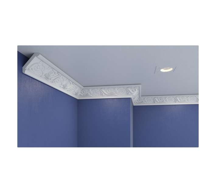 Upper Edge Flower Polystyrene Cornice (2000 x 55 x 55mm)