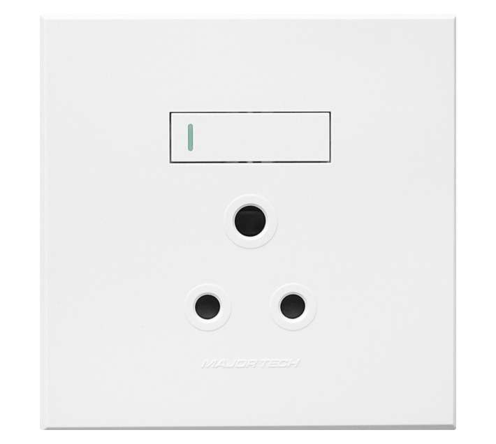 Veti Series 3 Single RSA Plug Socket - White (100 x 100mm)