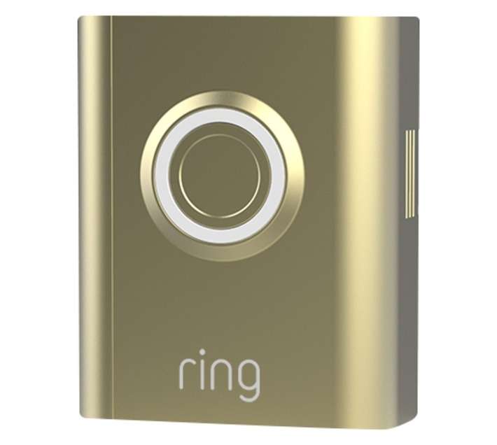 Ring Video Doorbell 3 Faceplate Cover - Gold Metal (80 x 60 x 20mm)
