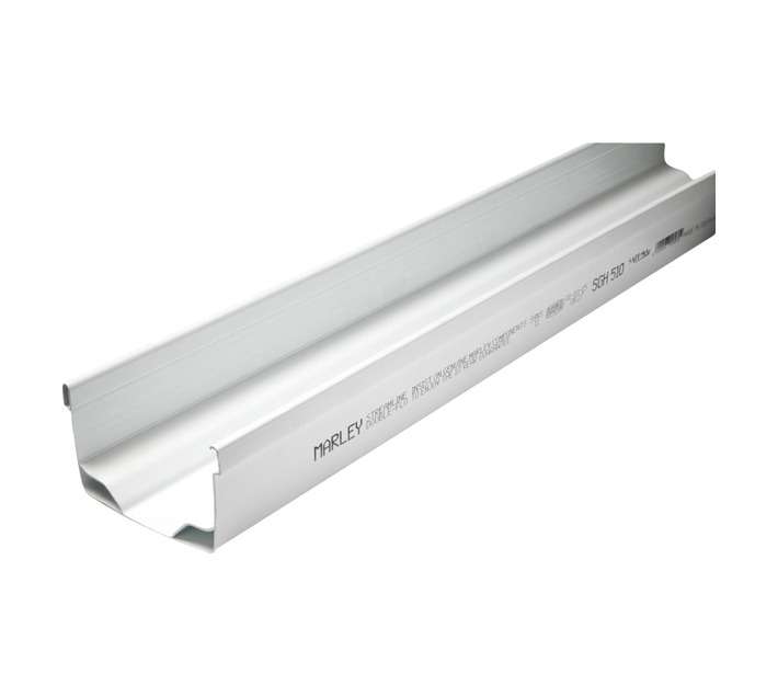 Marley Pipes Streamline Double-Flo Gutter - White (4500mm)