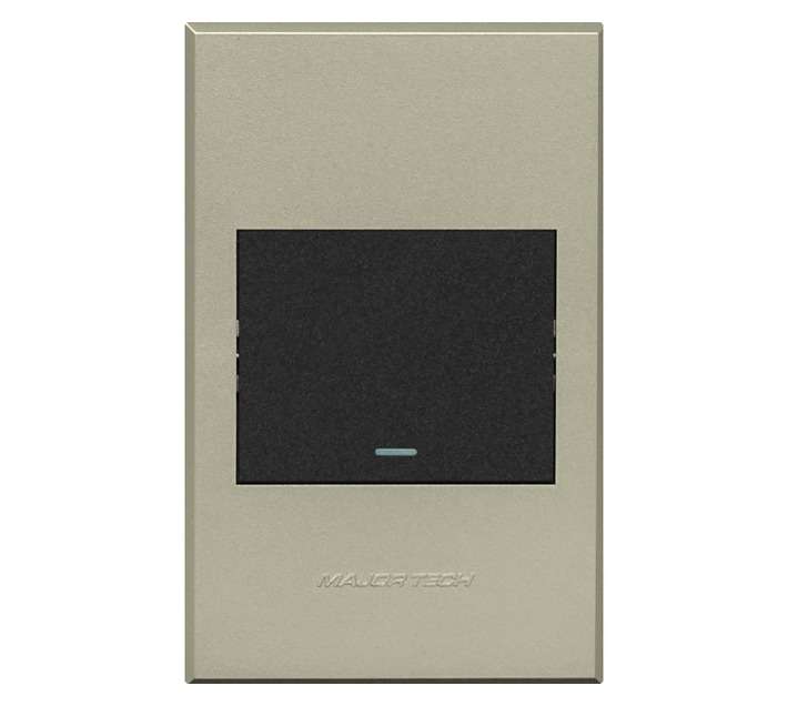 Veti 3 Series 1 Lever 1 Way Switch - Graphite/Titanium (100 x 50mm)