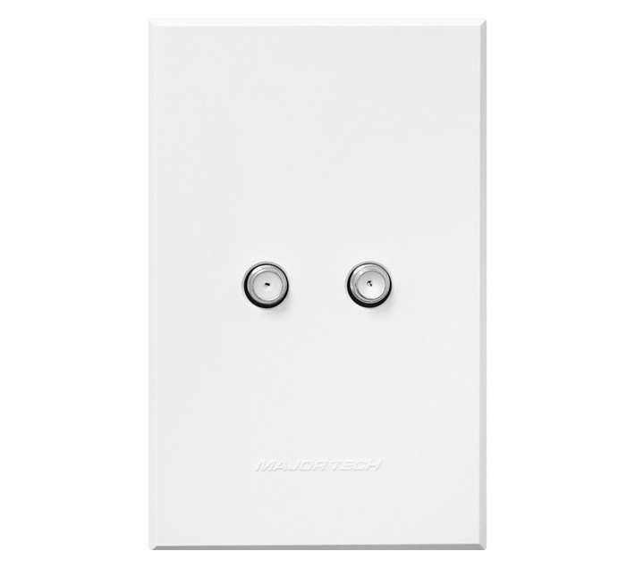 Veti Series 3 2 x Satellite Sockets - White (100 x 50mm)