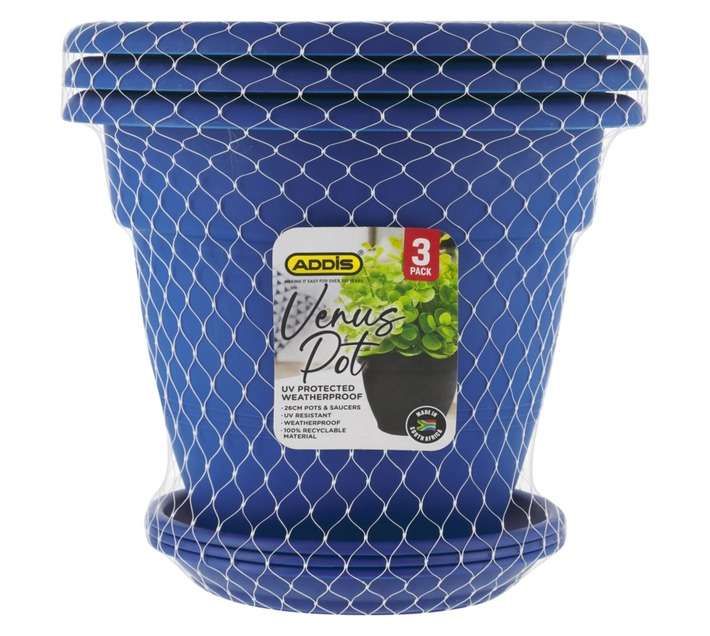 Addis 3 Piece Pot Set - Navy (260mm)
