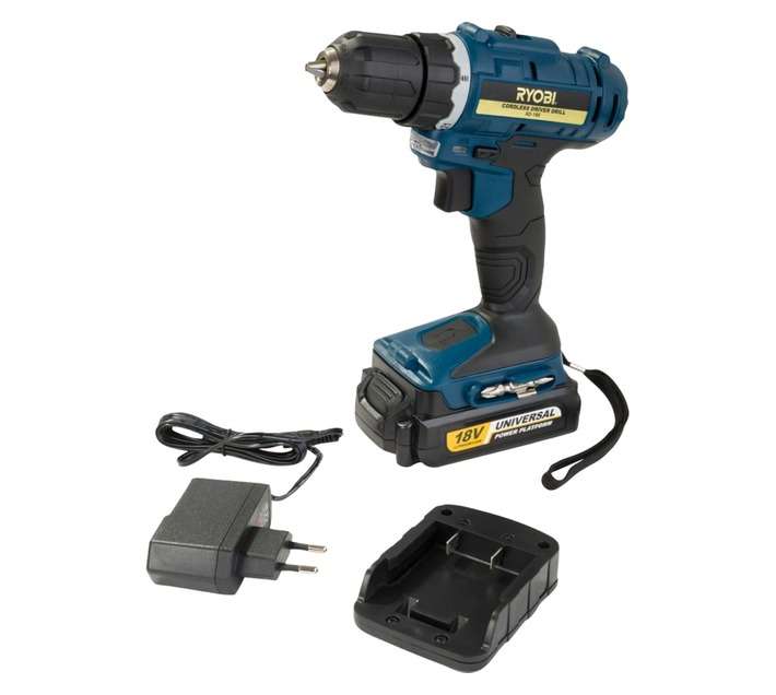 Ryobi 18V Li-ion Starter Kit Driver Drill 10mm (Includes Battery and Charger)