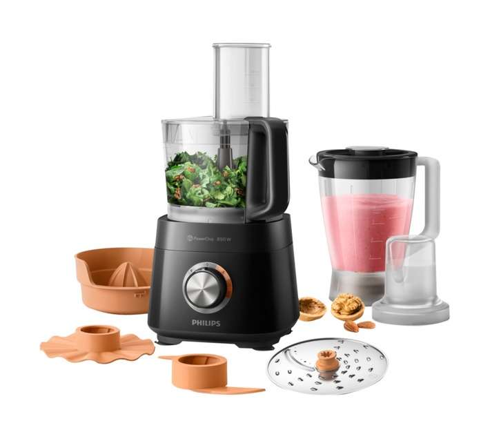 Philips HR7520/10 Viva Collection Food Processor - Black (850W)
