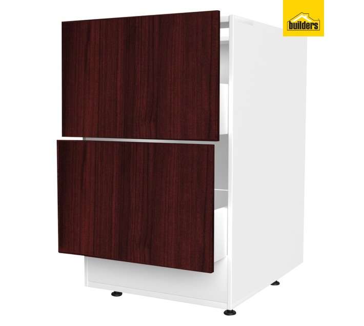 Home and Kitchen Base Unit Wrap Pot Cabinet - Mahogany (600mm)