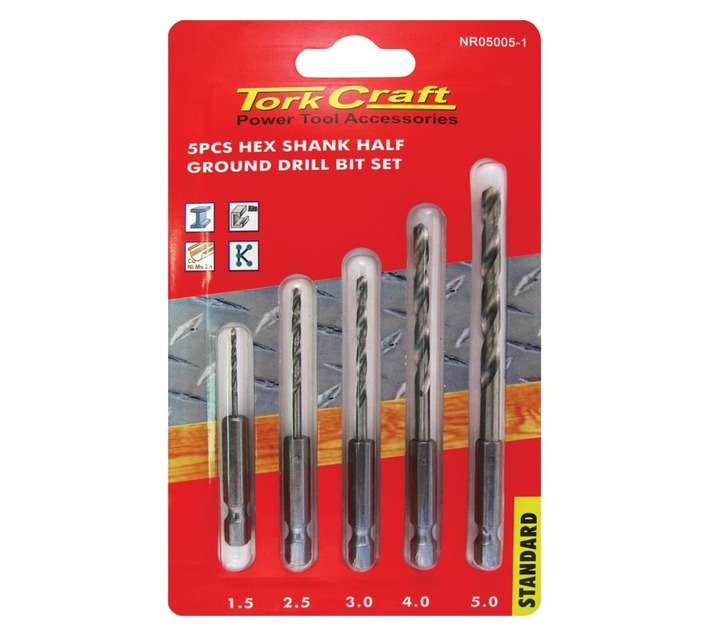 Tork Craft NR05005-1 5 x Drill Bits