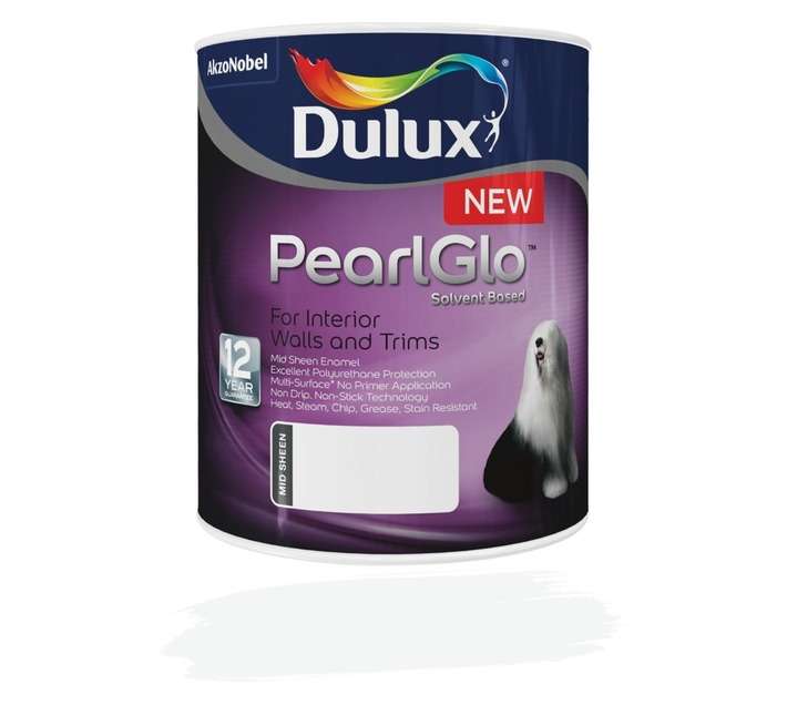 Dulux Pearlglo Solvent Based - Brilliant White (1L)