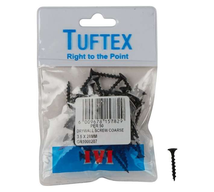 Tuftex 50 x Drywall Screws (3.5 x 28mm)