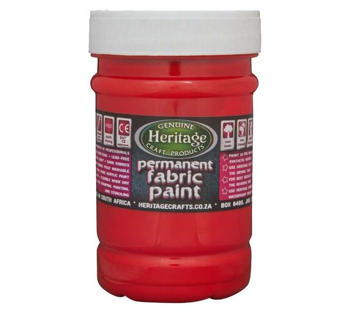 Heritage Fabric Paint - Red (250ml)