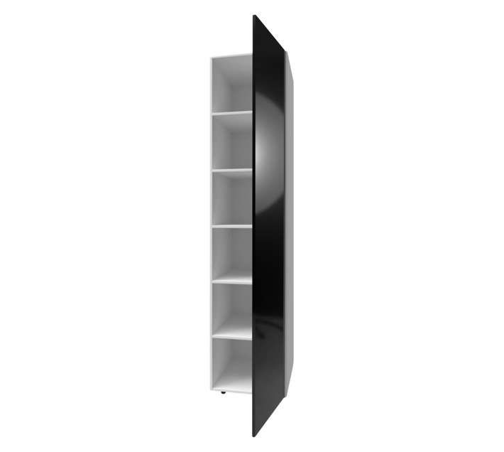 Home and Kitchen Base Unit Gloss Grocery Cabinet - Black (450mm)