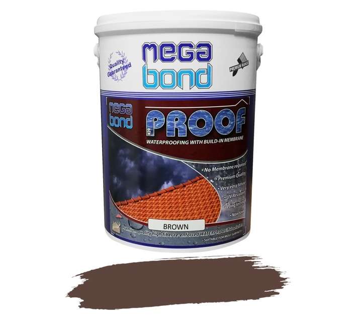 Megabond MBR5 Fibre Reinforced Waterproofing - Brown (5L)