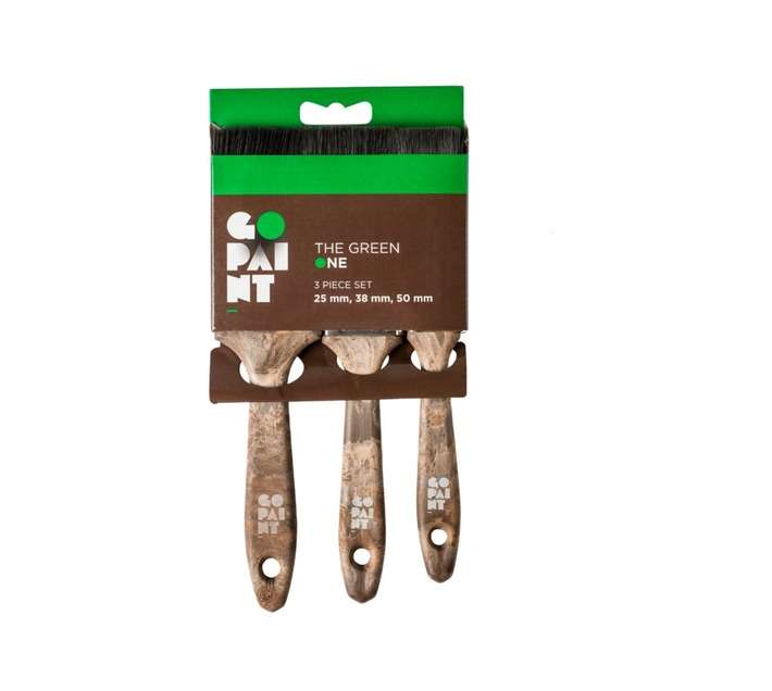 Go Paint 3 Piece Green One Brush Set (230mm)
