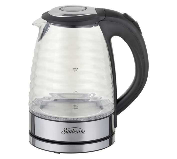 Sunbeam SGRK-017 Ribbed Glass Kettle - Clear (1.7L)