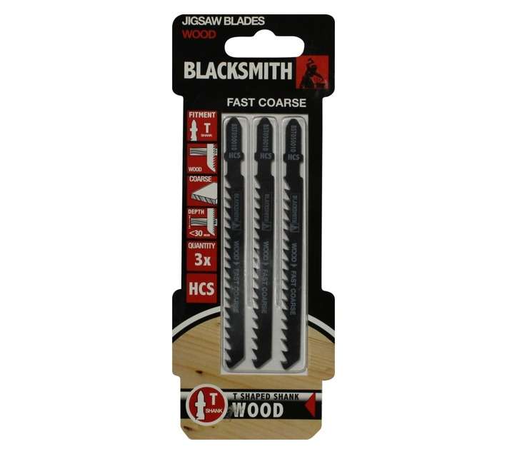 Blacksmith 60mm T Shank Wood Jigsaw Blade FCFIN (3 piece)