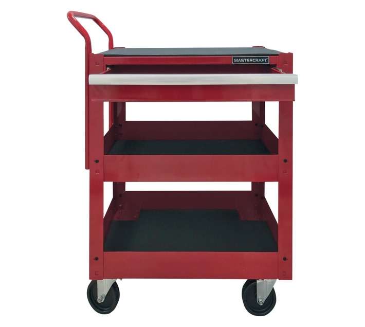 Mastercraft 1 Drawer Trolley Tool Box - Red