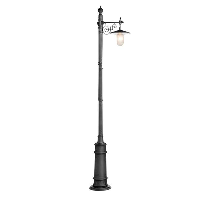 Radiant Outdoor Rhine Pole Light - Black (529 x 2516mm)