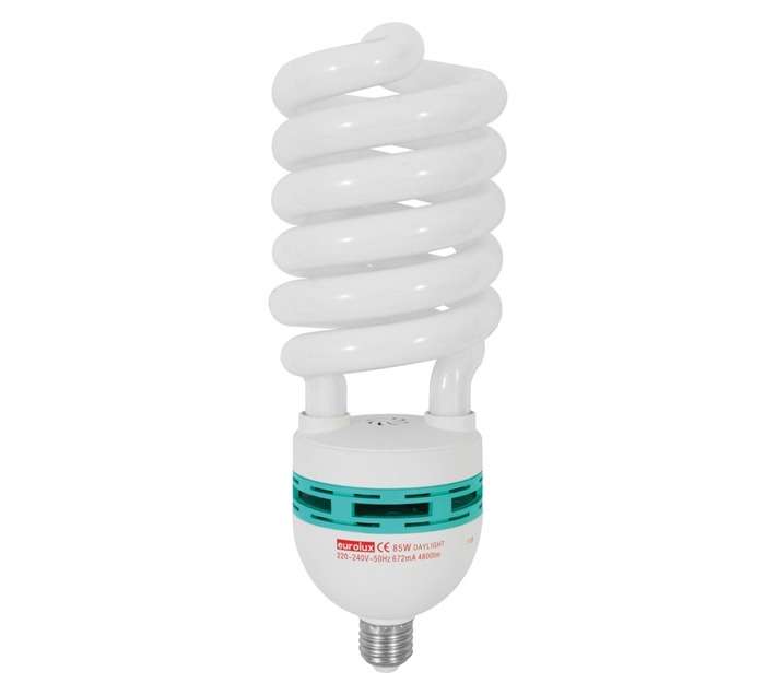 Eurolux E27 Compact Fluorescent Spiral Globe - Cool White (85w)