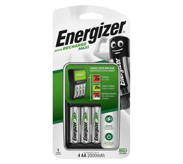 Energizer Maxi Charger with 4 x Rechargeable Batteries (AA)