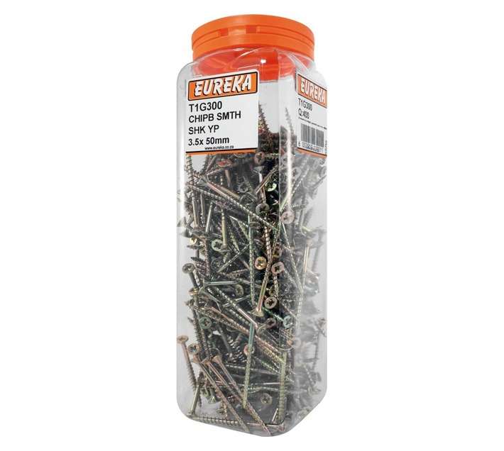 Eureka 3.5 x 50mm Chipboard Smooth Shank Yp (Q400)