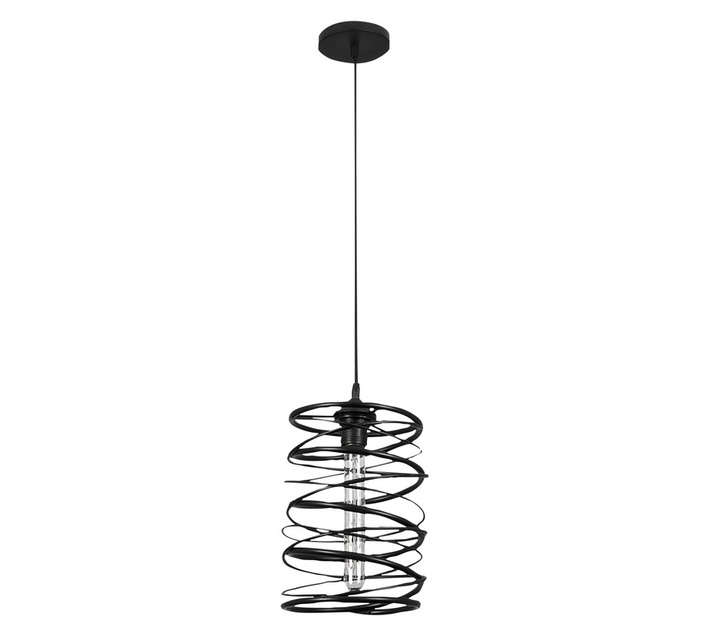 Brightstar Wire Coil Pendant - Black