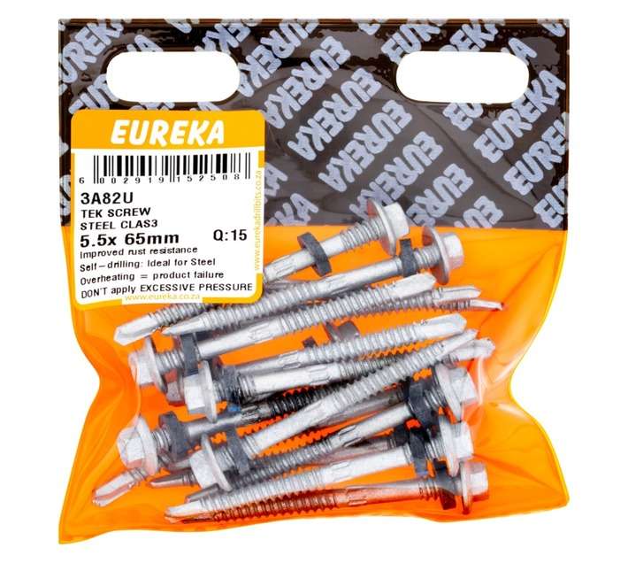 Eureka 15 x CLS4 Tek Screws (65 x 5.5mm)