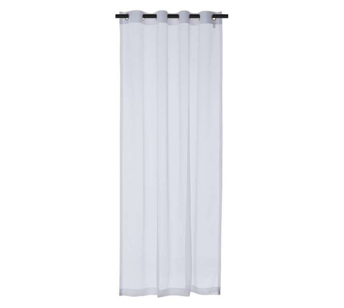 Kubu Textiles Plain Voile Eyelet Curtain - White (2300 x 2250mm)