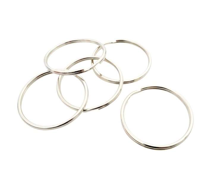 Jaguar 5 x Keyrings - Silver (51 x 51 x 4mm)