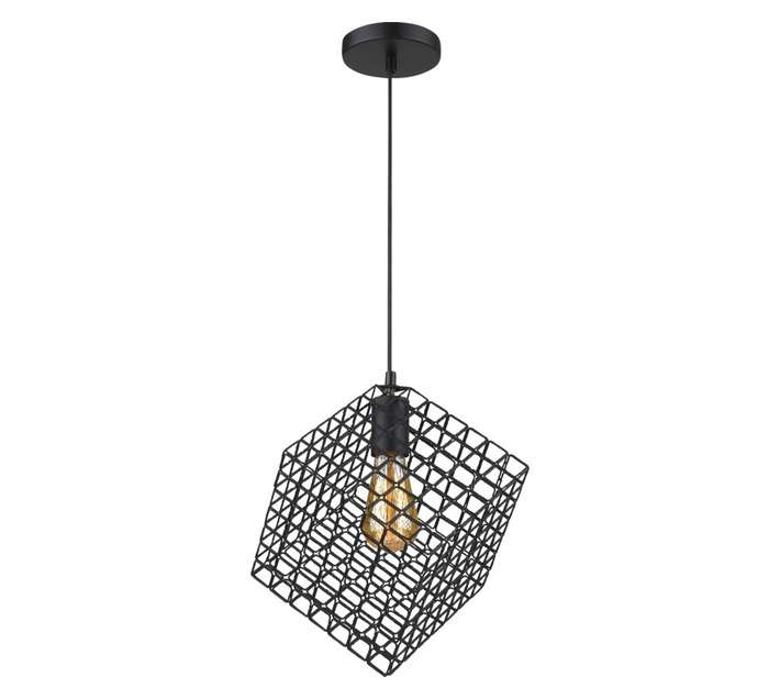 Radiant JC155-BL Grid Square Pendant Light Black (330 x 330 x 1200mm)