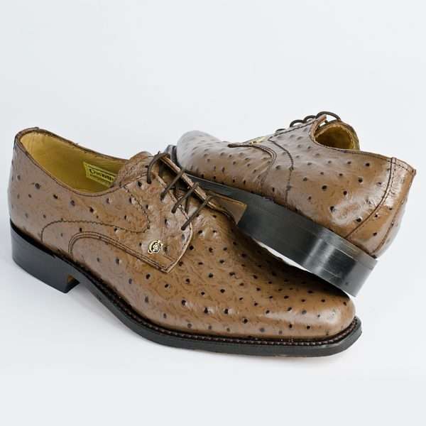 CROCKETT & JONES OSTRICH EMU BROWN SHOES