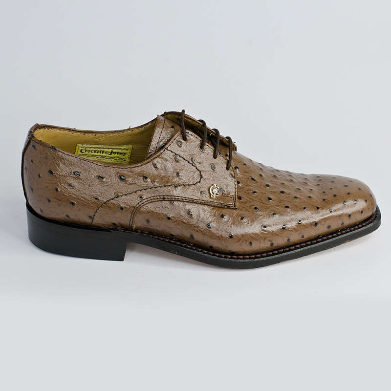 CROCKETT & JONES OSTRICH EMU BROWN SHOES