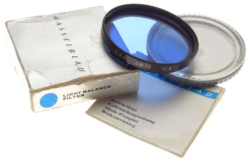 HASSELBLAD light balance filter 3.5 CB 12 -1,5 Blue camera lens filter box MINT