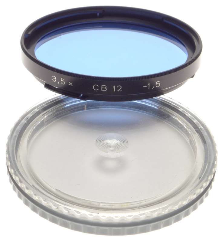 HASSELBLAD light balance filter 3.5 CB 12 -1,5 Blue camera lens filter box MINT