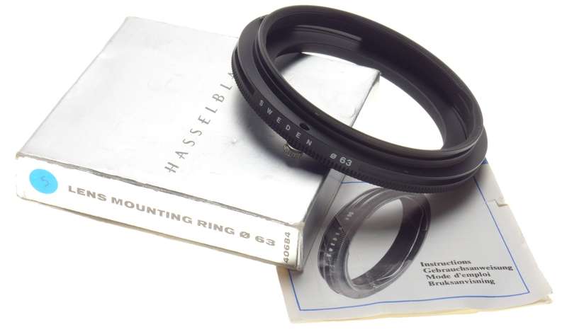 HASSELBLAD 63mm Adapter 40684 Pro LensShade 50-70 Macro Bellows Macro Flash BOX
