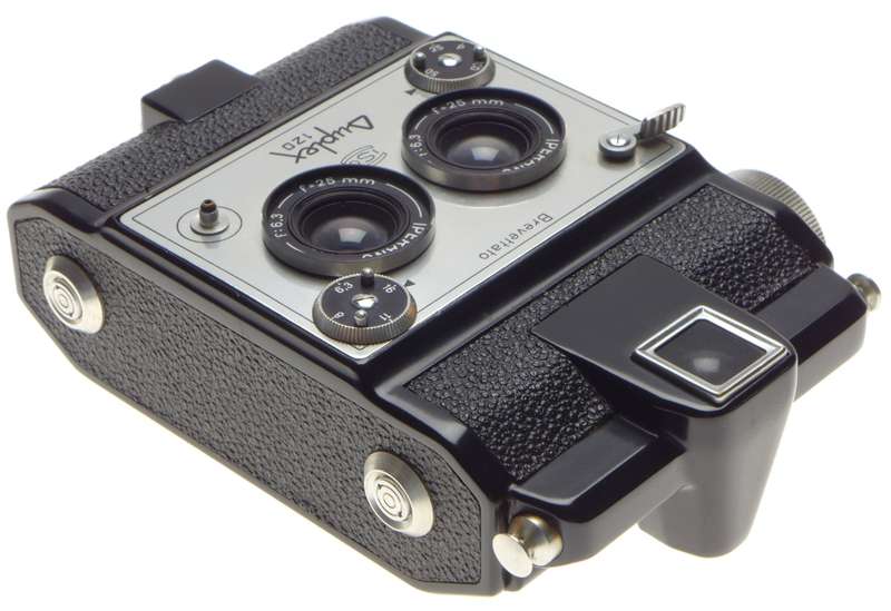 Brevettato Duplex 120 Stereo camera ISO Iperang f6.3 25mm lens 1:6.3/25mm rare