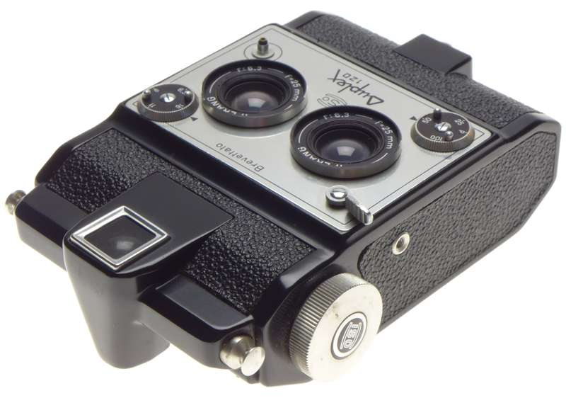 Brevettato Duplex 120 Stereo camera ISO Iperang f6.3 25mm lens 1:6.3/25mm rare