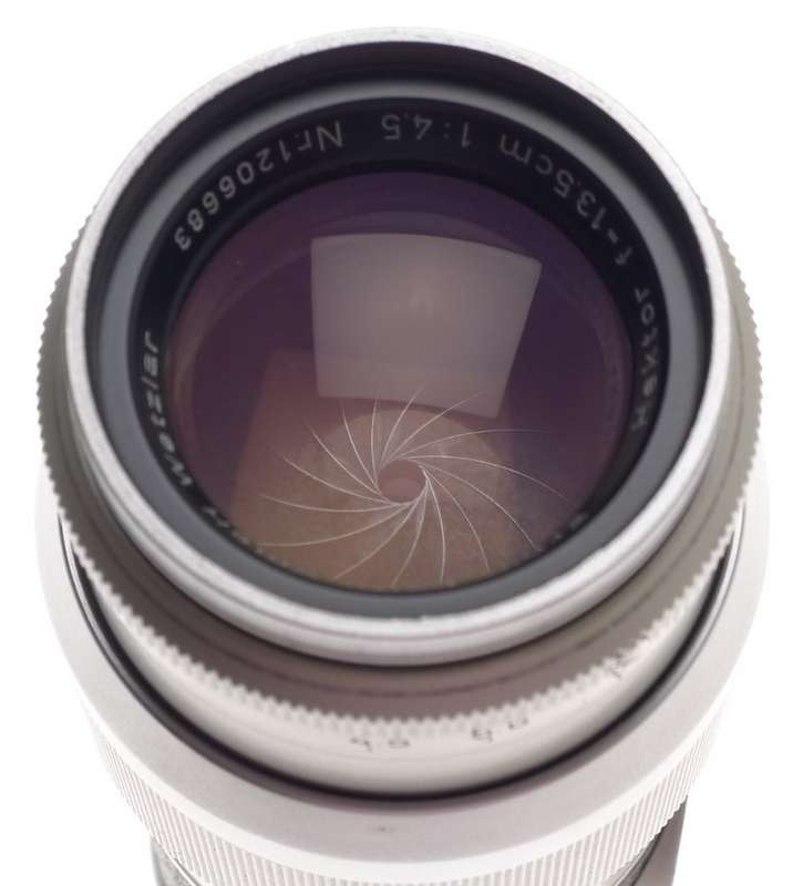 LEICA HEKTOR 1:4.5/13.5cm LEITZ f=135mm CAMERA CHROME LENS CAPS FITS M3 M7 M8 M9